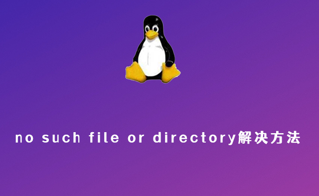 no such file or directory解决方法