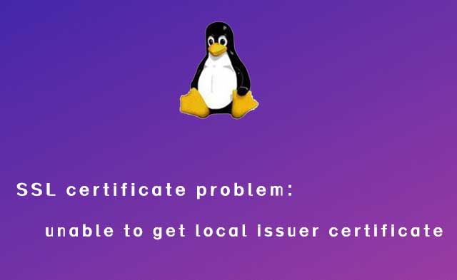 SSL certificate problem: unable to get local issuer certificate解决方法 云梦编程网