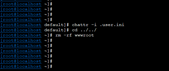 rm cannot remove ‘wwwroot/default/.user.ini’ Operation not permitted