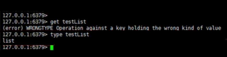 WRONGTYPE Operation against a key holding the wrong kind